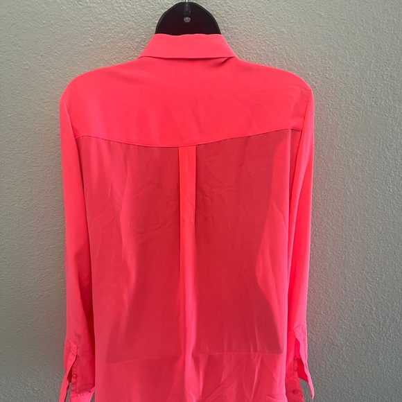Express Vibrant Pink Button-Down Shirt - Picture 4 of 6